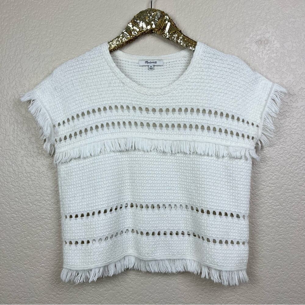 Madewell • Short-Sleeve Fringe Sweater